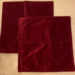 Pottery Barn Velvet pillow covers